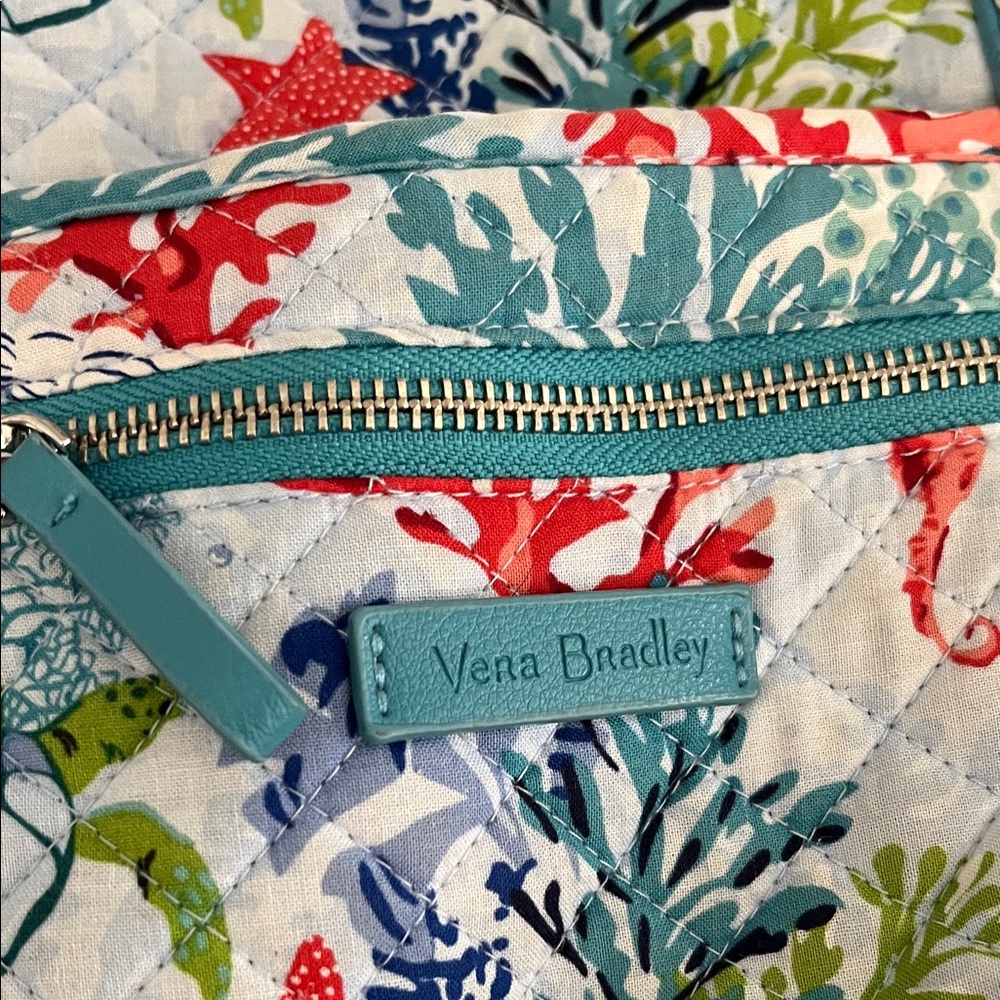 Vera Bradley Coral Reef Quilted Tote purse handbag - Picture 2 of 4